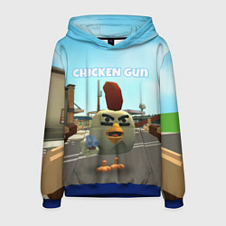 Толстовка-худи мужская Chicken Gun - shooter, цвет: 3D-синий