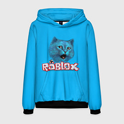 Мужская толстовка Roblox синий кот