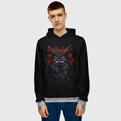 Толстовка-худи мужская Evil owl, цвет: 3D-меланж — фото 2