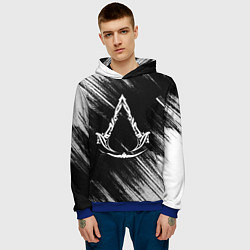 Толстовка-худи мужская Assassins creed Mirage - потертости, цвет: 3D-синий — фото 2