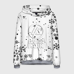 Толстовка-худи мужская Linkin park текстура зима рок, цвет: 3D-меланж