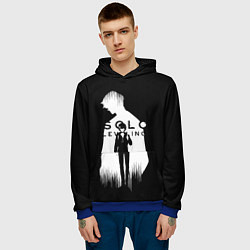 Толстовка-худи мужская Solo Leveling Sung Jin Woo LevelUp, цвет: 3D-синий — фото 2