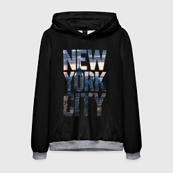 Толстовка-худи мужская New York City - USA, цвет: 3D-меланж