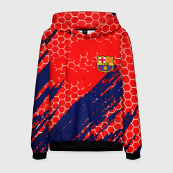 Толстовка-худи мужская Барселона спорт краски текстура, цвет: 3D-черный