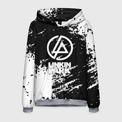 Толстовка-худи мужская Linkin park logo краски текстура, цвет: 3D-меланж