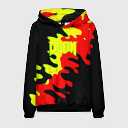 Толстовка-худи мужская Doom mars abstract, цвет: 3D-черный