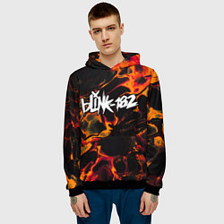 Толстовка-худи мужская Blink 182 red lava, цвет: 3D-черный — фото 2