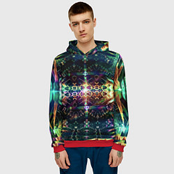 Толстовка-худи мужская Медитативный арт, цвет: 3D-красный — фото 2