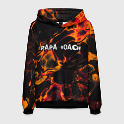 Толстовка-худи мужская Papa Roach red lava, цвет: 3D-черный