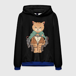 Толстовка-худи мужская Anime cat, цвет: 3D-синий