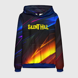 Толстовка-худи мужская Silent hill stripes neon, цвет: 3D-синий