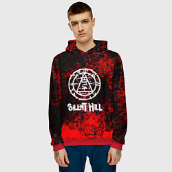 Толстовка-худи мужская Silent hill лого blood, цвет: 3D-красный — фото 2