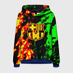 Толстовка-худи мужская Barcelona огненное лого, цвет: 3D-синий