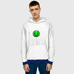 Толстовка-худи мужская Геометри Даш смайлик, цвет: 3D-синий — фото 2