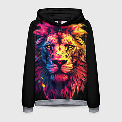 Толстовка-худи мужская Старый огненный лев, цвет: 3D-меланж