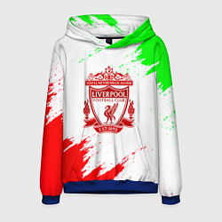 Толстовка-худи мужская Liverpool краски спорт, цвет: 3D-синий