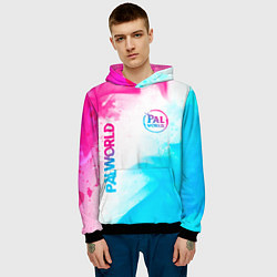 Толстовка-худи мужская Palworld neon gradient style вертикально, цвет: 3D-черный — фото 2