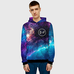 Толстовка-худи мужская Twenty One Pilots space rock, цвет: 3D-черный — фото 2