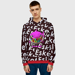 Толстовка-худи мужская Esskeetit logo pattern, цвет: 3D-красный — фото 2