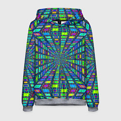 Мужская толстовка Абстрактный узор коридор из разноцветных квадратов