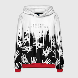 Толстовка-худи мужская Death Stranding знаки, цвет: 3D-красный