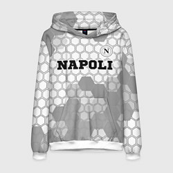 Толстовка-худи мужская Napoli sport на светлом фоне посередине, цвет: 3D-белый