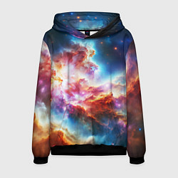 Толстовка-худи мужская The cosmic nebula, цвет: 3D-черный