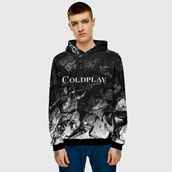 Толстовка-худи мужская Coldplay black graphite, цвет: 3D-черный — фото 2