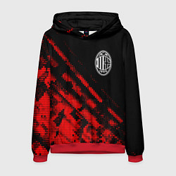 Толстовка-худи мужская AC Milan sport grunge, цвет: 3D-красный