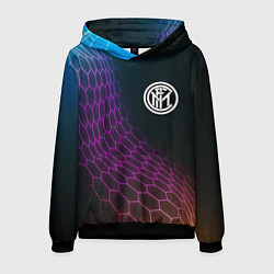 Толстовка-худи мужская Inter футбольная сетка, цвет: 3D-черный