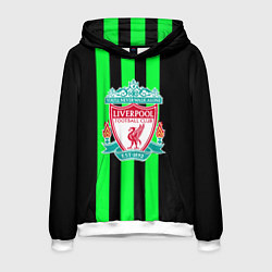 Толстовка-худи мужская Liverpool line green, цвет: 3D-белый