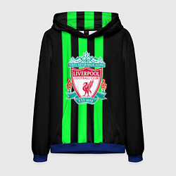 Толстовка-худи мужская Liverpool line green, цвет: 3D-синий