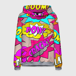 Толстовка-худи мужская Pop art - pow, цвет: 3D-меланж