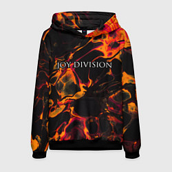 Толстовка-худи мужская Joy Division red lava, цвет: 3D-черный