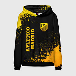 Толстовка-худи мужская Atletico Madrid - gold gradient вертикально, цвет: 3D-черный