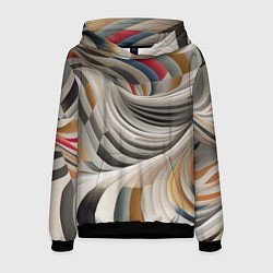 Толстовка-худи мужская Спиральная галактика, цвет: 3D-черный