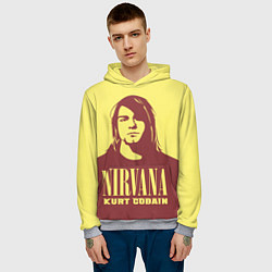 Толстовка-худи мужская Kurt Cobain Nirvana, цвет: 3D-меланж — фото 2