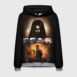 Толстовка-худи мужская FEAR - project origin, цвет: 3D-меланж