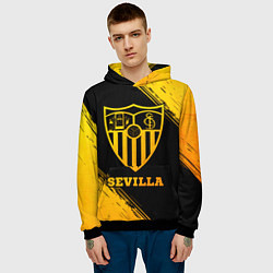 Толстовка-худи мужская Sevilla - gold gradient, цвет: 3D-черный — фото 2