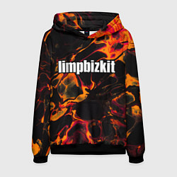 Толстовка-худи мужская Limp Bizkit red lava, цвет: 3D-черный