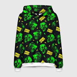 Толстовка-худи мужская Game over press start, цвет: 3D-белый