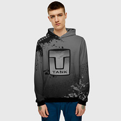 Толстовка-худи мужская Tank, цвет: 3D-черный — фото 2