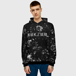 Толстовка-худи мужская Burzum black ice, цвет: 3D-черный — фото 2