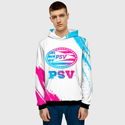 Толстовка-худи мужская PSV neon gradient style, цвет: 3D-черный — фото 2