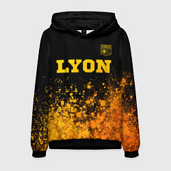 Толстовка-худи мужская Lyon - gold gradient посередине, цвет: 3D-черный