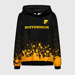 Толстовка-худи мужская Hoffenheim - gold gradient посередине, цвет: 3D-черный