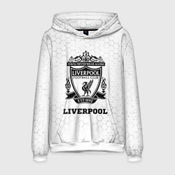 Толстовка-худи мужская Liverpool sport на светлом фоне, цвет: 3D-белый