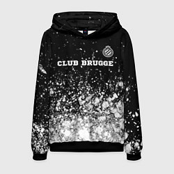 Толстовка-худи мужская Club Brugge sport на темном фоне посередине, цвет: 3D-черный