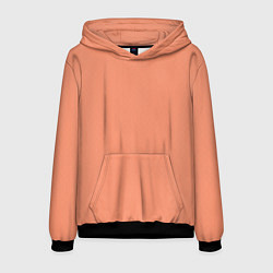 Толстовка-худи мужская Насыщенный персиковый текстурированный, цвет: 3D-черный