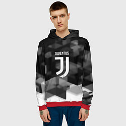 Толстовка-худи мужская Juventus geometry fc, цвет: 3D-красный — фото 2